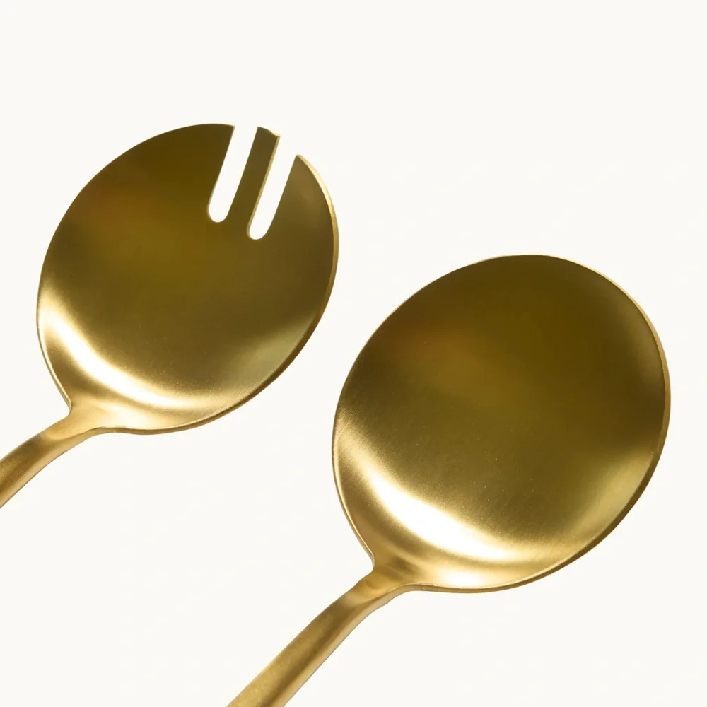 Taja Collection Luxurious Gold Salad Utensils
